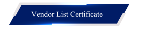 Vendor List Certificate